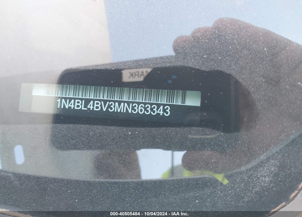 2021 NISSAN ALTIMA VIN: 1N4BL4BV3MN363343