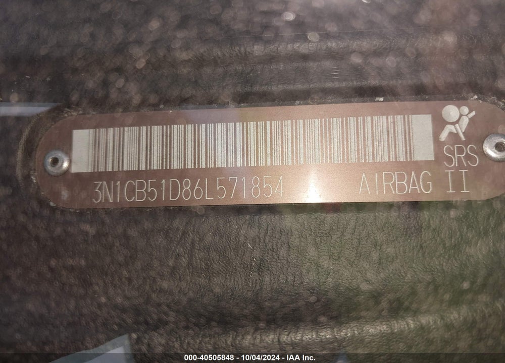 2006 NISSAN SENTRA 1.8S VIN: 3N1CB51D86L571854