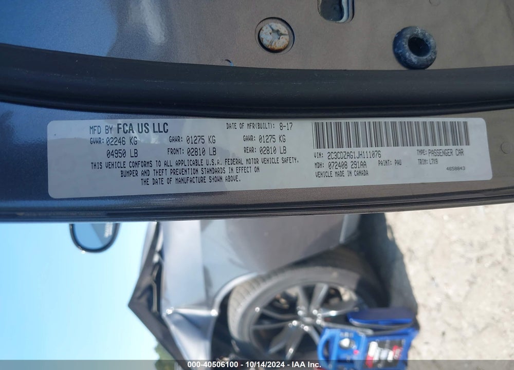 2018 DODGE CHALLENGER SXT VIN: 2C3CDZAG1JH111076