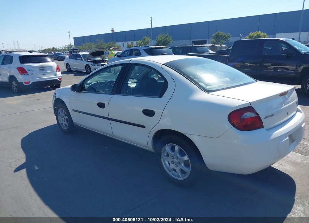2005 DODGE NEON SE VIN: 1B3ES26CX5D153242