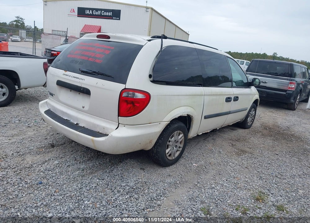 2007 DODGE GRAND CARAVAN SE VIN: 1D4GP24R77B262338