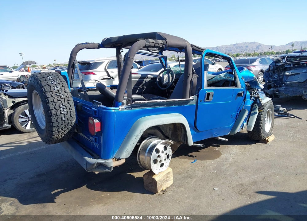 1999 JEEP WRANGLER SPORT VIN: 1J4FY19S2XP433182