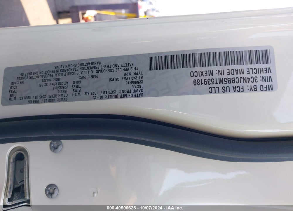 2021 JEEP COMPASS ALTITUDE FWD VIN: 3C4NJCBB5MT539189