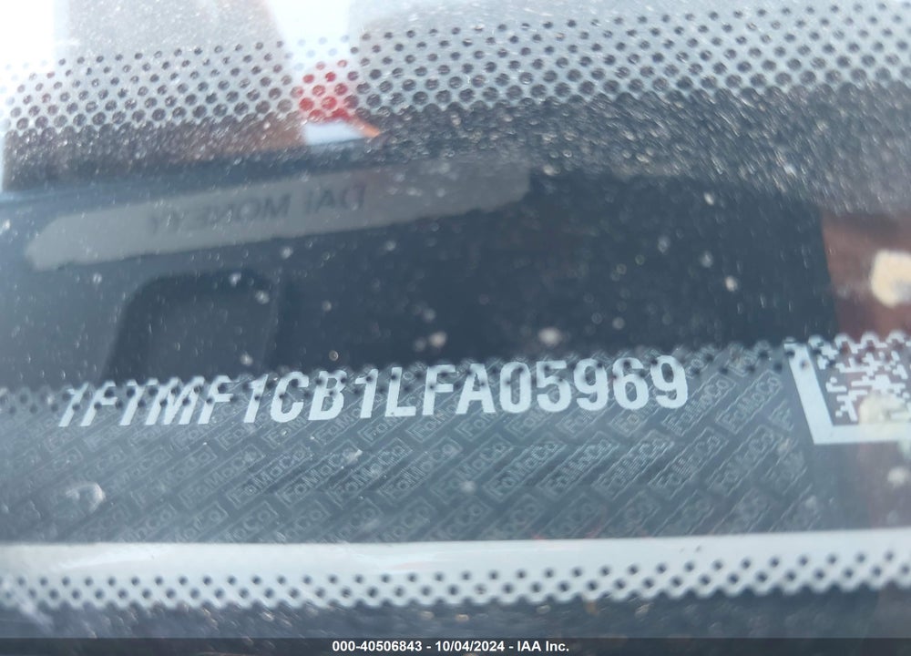2020 FORD F-150 XL VIN: 1FTMF1CB1LFA05969