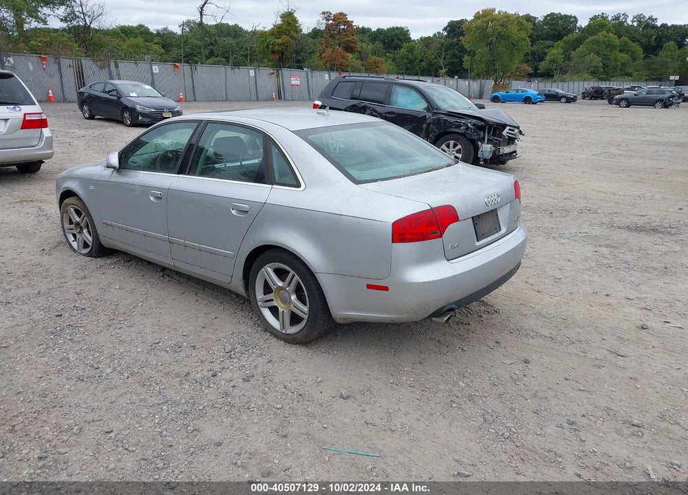 2007 AUDI A4 2.0T VIN: WAUDF78E97A042922