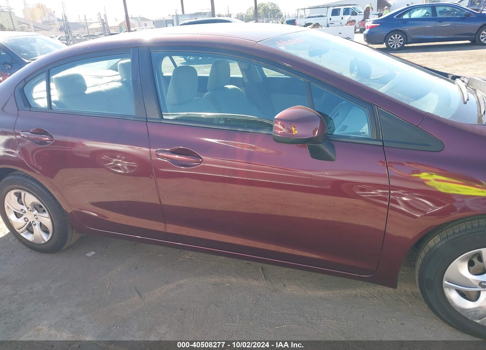 2013 HONDA CIVIC LX VIN: 19XFB2F53DE237792