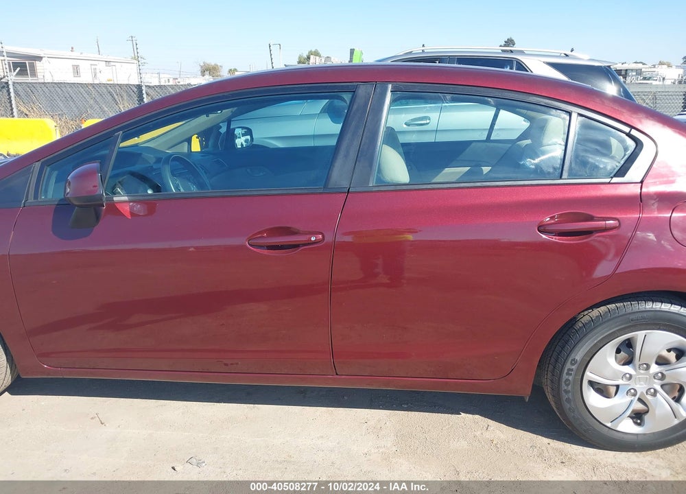 2013 HONDA CIVIC LX VIN: 19XFB2F53DE237792