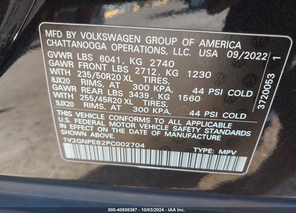 2023 VOLKSWAGEN ID.4 AWD PRO S/AWD PRO S PLUS VIN: 1V2GNPE82PC002704