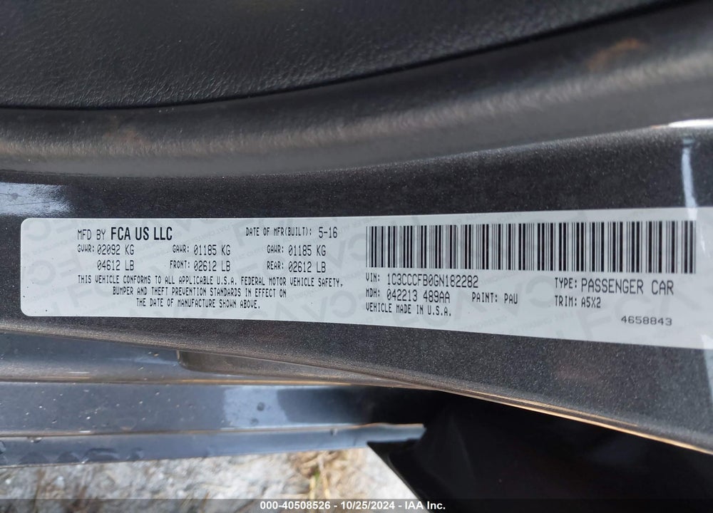 2016 CHRYSLER 200 TOURING VIN: 1C3CCCFB0GN182282