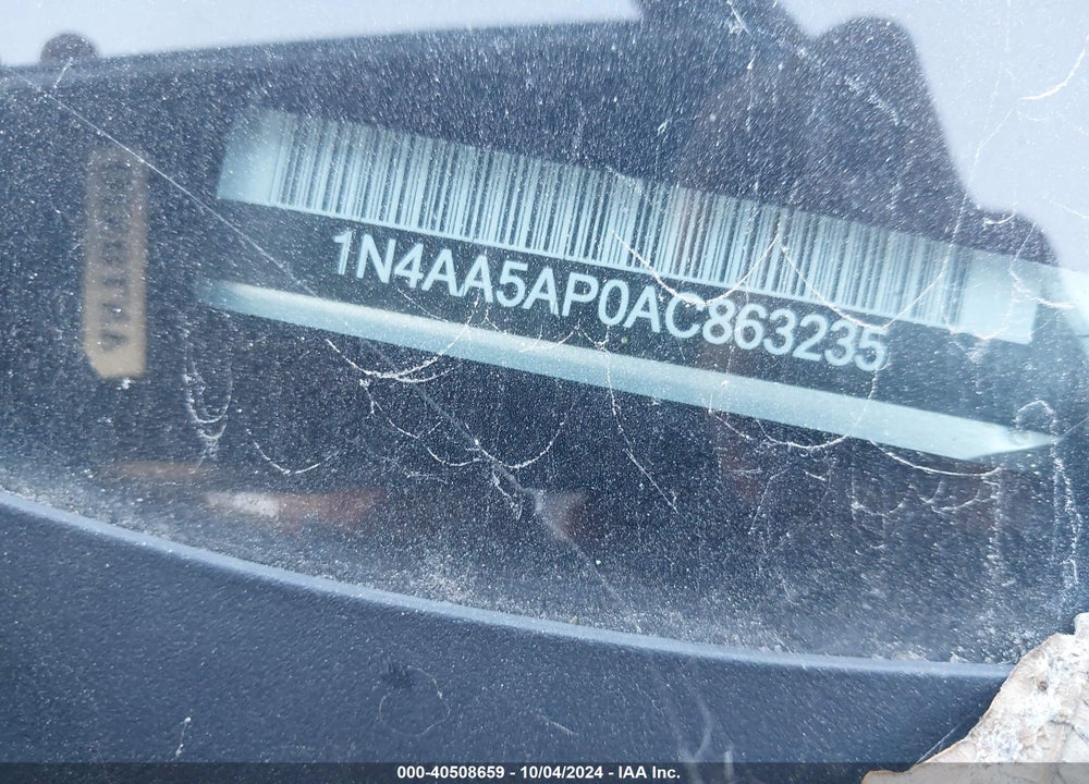 2010 NISSAN MAXIMA VIN: 1N4AA5AP0AC863235