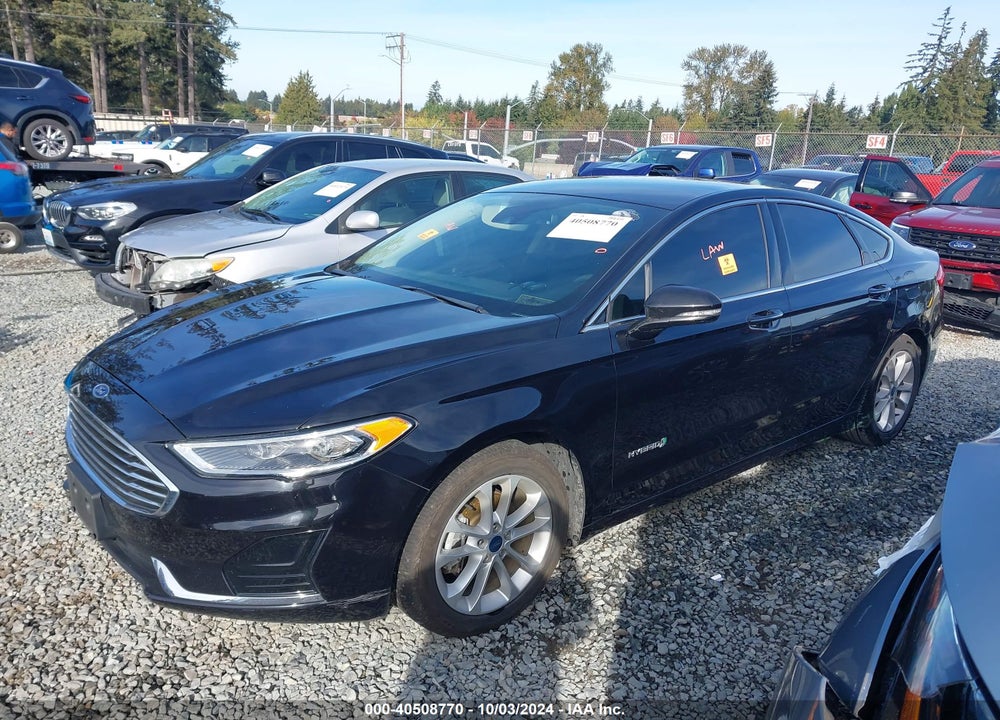 2019 FORD FUSION HYBRID SEL VIN: 3FA6P0MU2KR221174