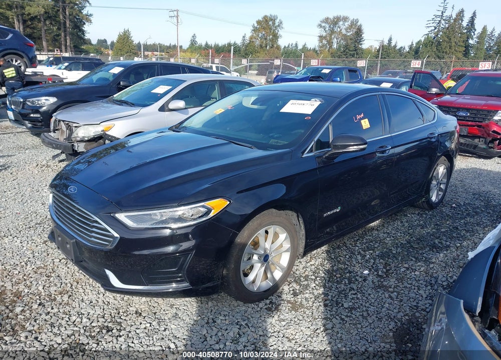 2019 FORD FUSION HYBRID SEL VIN: 3FA6P0MU2KR221174