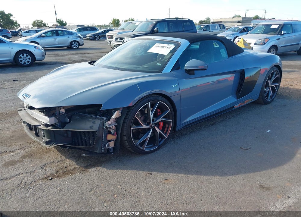 2023 AUDI R8 SPYDER V10 PERFORMANCE RWD S TRONIC VIN: WUACECFX4P7902448