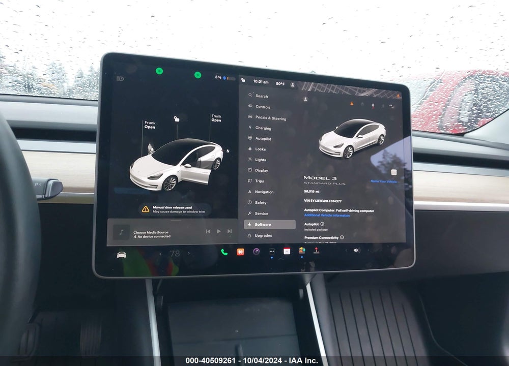2020 TESLA MODEL 3 STANDARD RANGE PLUS REAR-WHEEL DRIVE/STANDARD RANGE REAR-WHEEL DRIVE VIN: 5YJ3E1EA9LF614377