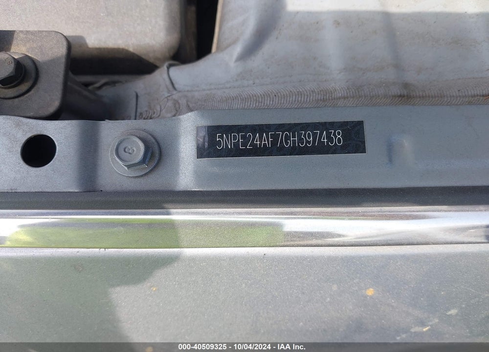 2016 HYUNDAI SONATA SE VIN: 5NPE24AF7GH397438