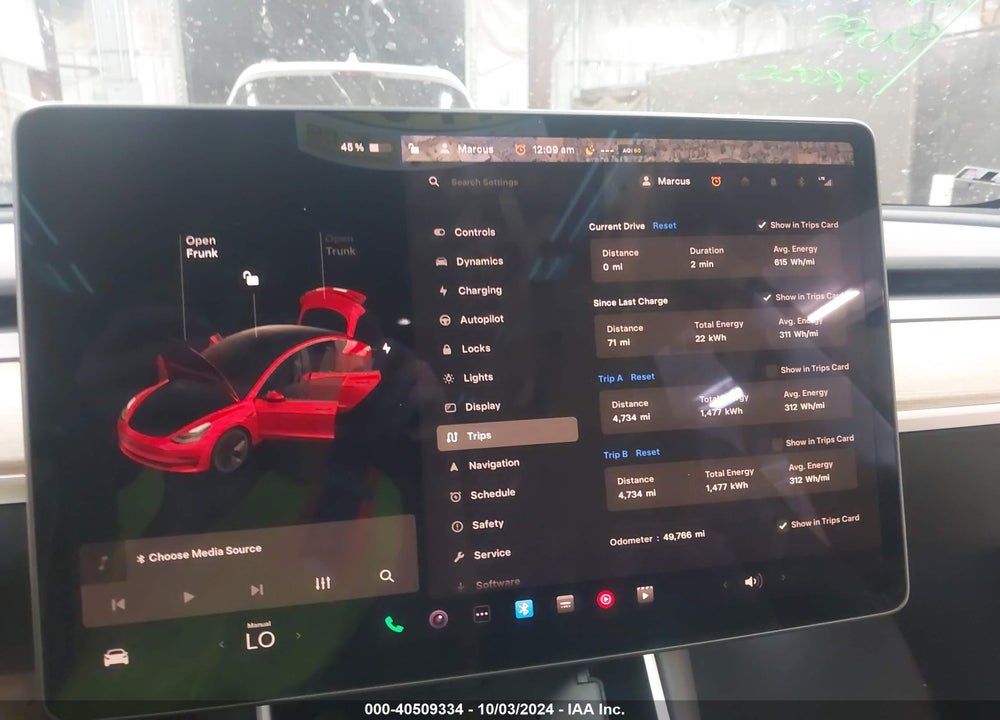 2019 TESLA MODEL 3 LONG RANGE/PERFORMANCE VIN: 5YJ3E1EB3KF408205