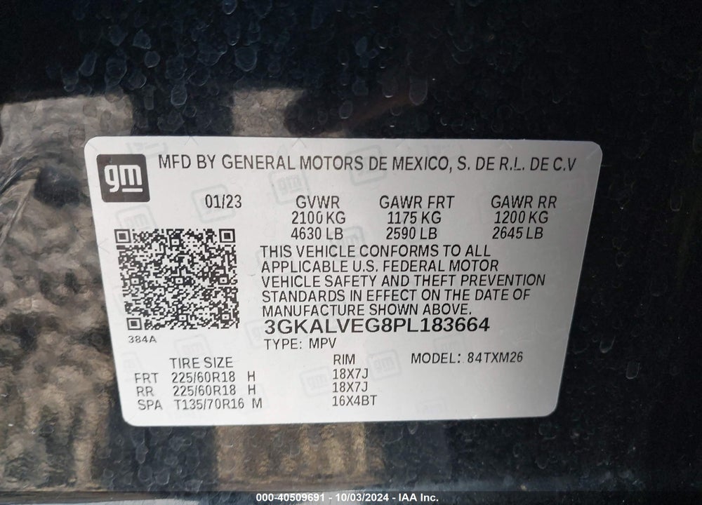 2023 GMC TERRAIN AWD SLT VIN: 3GKALVEG8PL183664