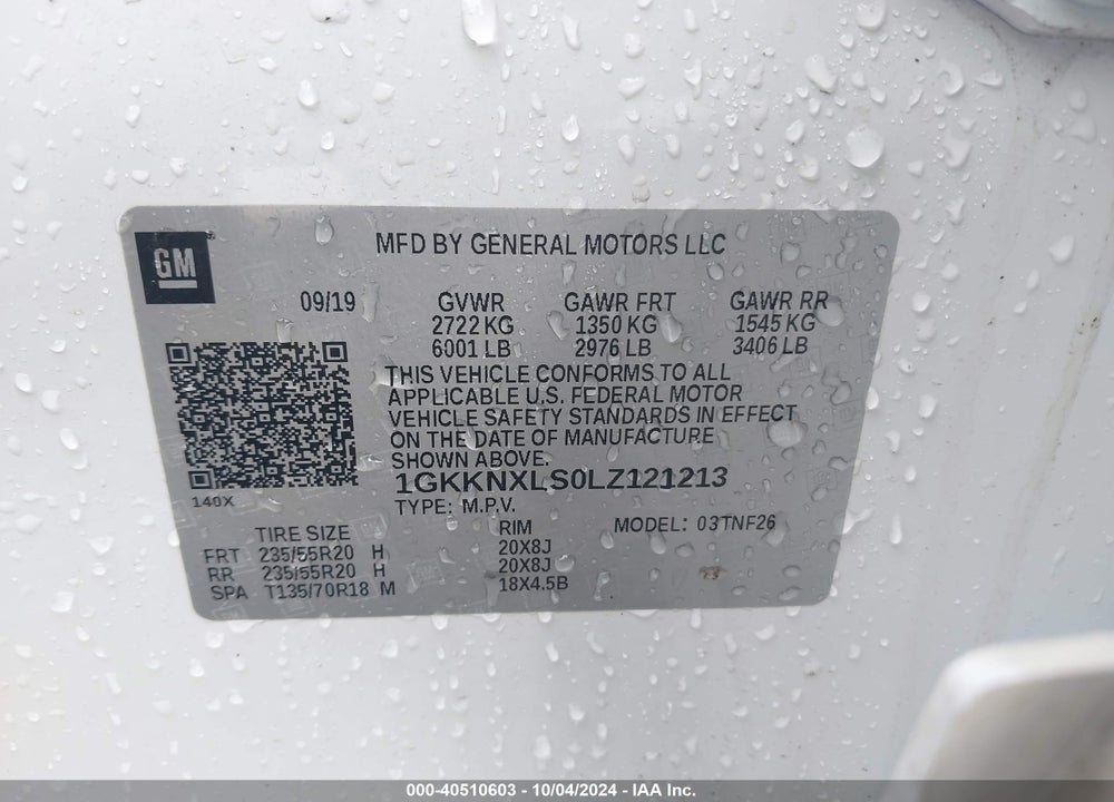 2020 GMC ACADIA AWD DENALI VIN: 1GKKNXLS0LZ121213