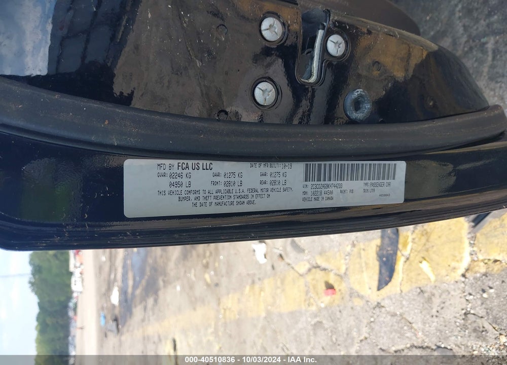 2019 DODGE CHALLENGER SXT VIN: 2C3CDZAG9KH744233