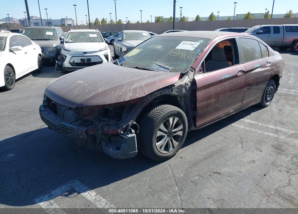 2013 HONDA ACCORD LX VIN: 1HGCR2F38DA163867