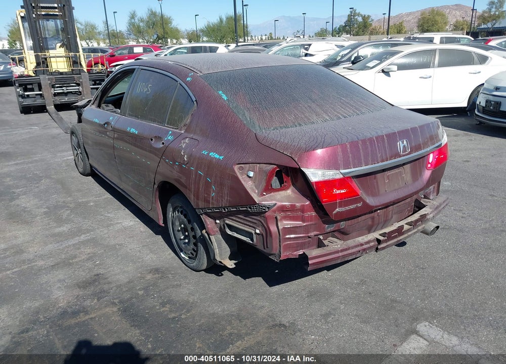 2013 HONDA ACCORD LX VIN: 1HGCR2F38DA163867