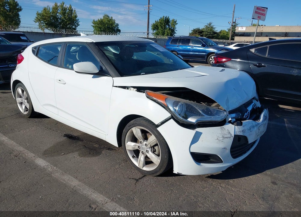 2013 HYUNDAI VELOSTER BASE W/GRAY VIN: KMHTC6AD8DU156998
