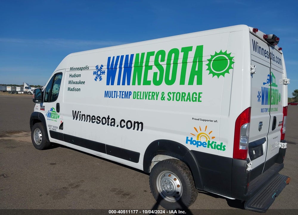 2022 RAM PROMASTER 2500 HIGH ROOF 159 WB VIN: 3C6LRVDG1NE134948