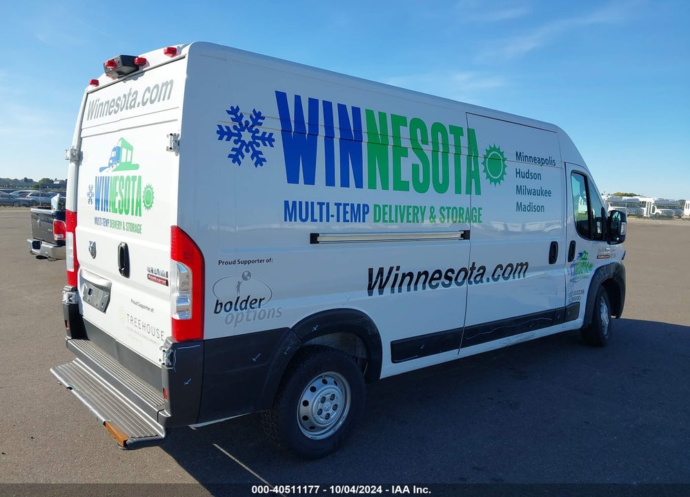 2022 RAM PROMASTER 2500 HIGH ROOF 159 WB VIN: 3C6LRVDG1NE134948
