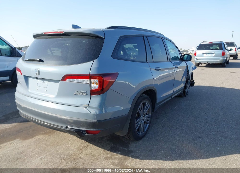 2022 HONDA PILOT AWD SPORT VIN: 5FNYF6H34NB041338