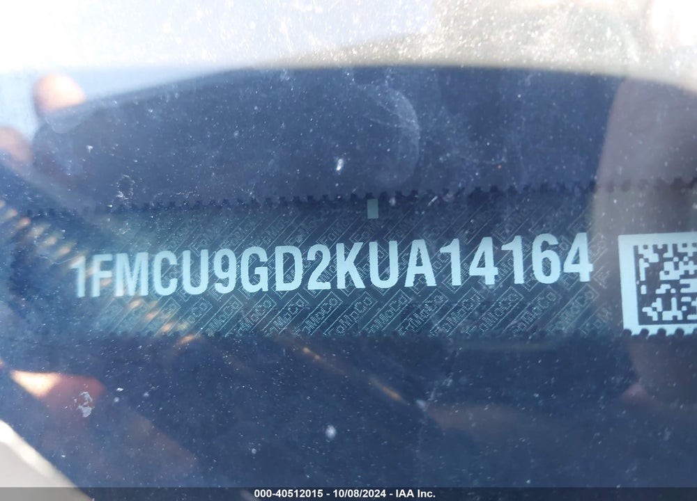 2019 FORD ESCAPE SE VIN: 1FMCU9GD2KUA14164