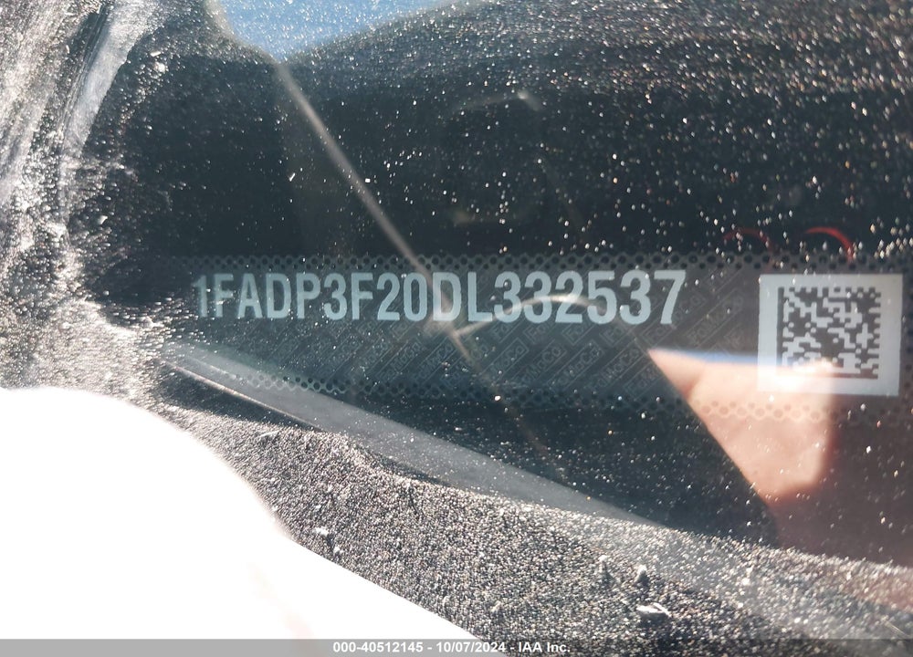 2013 FORD FOCUS SE VIN: 1FADP3F20DL332537