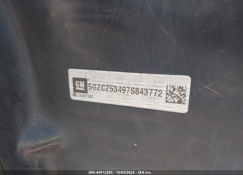 2007 SATURN VUE V6 VIN: 5GZCZ53497S843772