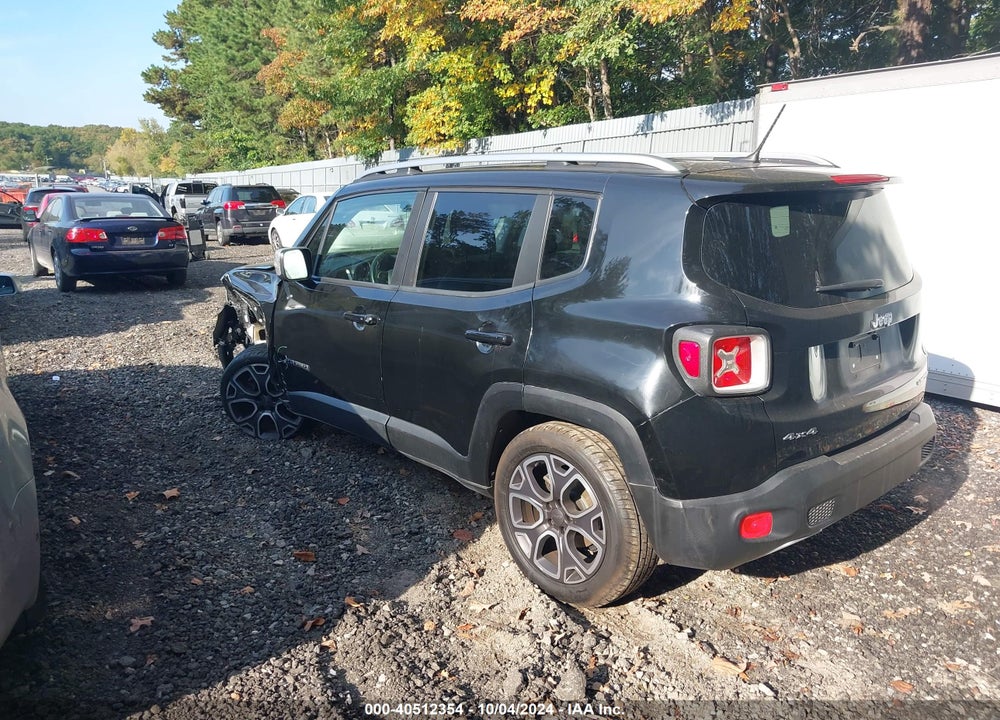 2015 JEEP RENEGADE LIMITED VIN: ZACCJBDTXFPB38612
