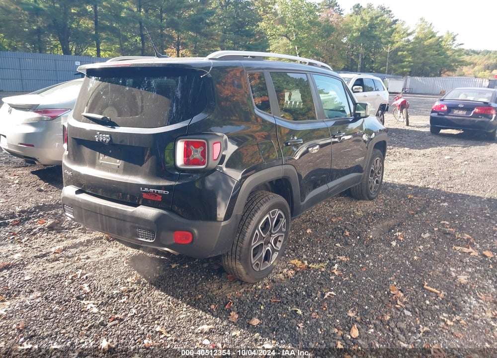 2015 JEEP RENEGADE LIMITED VIN: ZACCJBDTXFPB38612