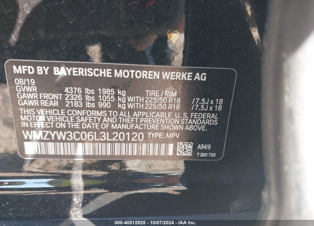 2020 MINI COUNTRYMAN COOPER VIN: WMZYW3C06L3L20120