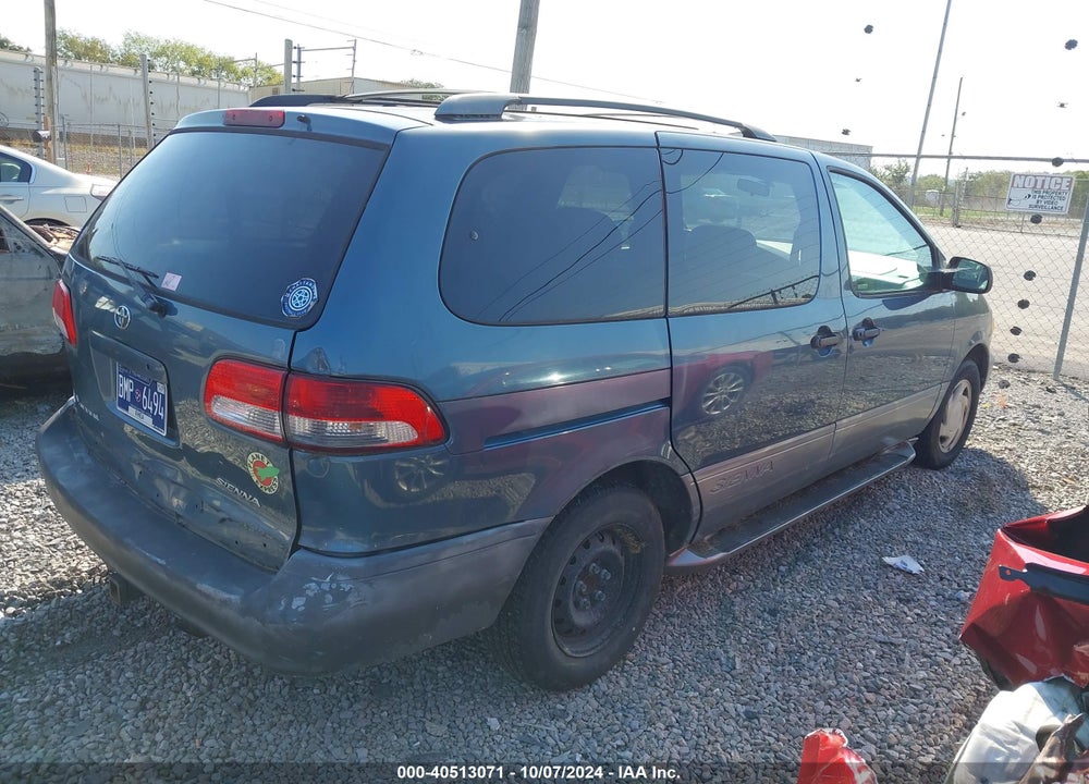 2001 TOYOTA SIENNA XLE VIN: 4T3ZF13C21U372616
