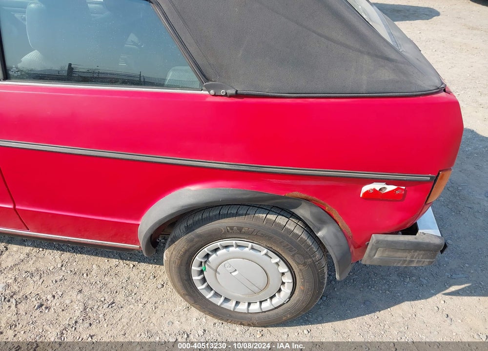 1987 VOLKSWAGEN CABRIOLET VIN: WVWCA0157HK009797