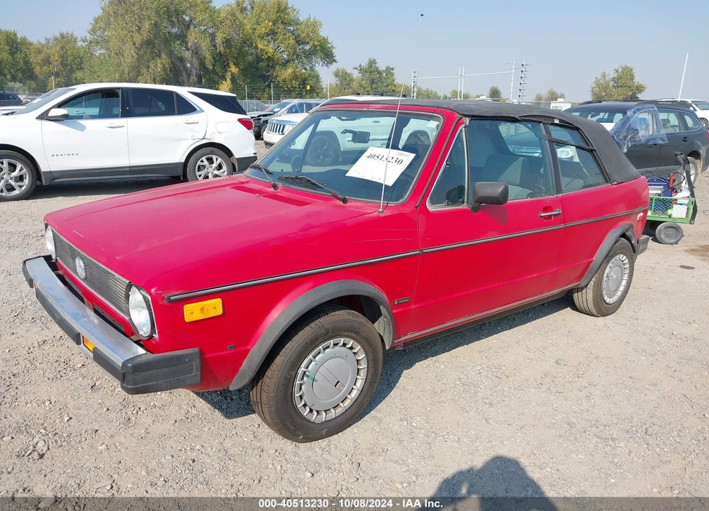1987 VOLKSWAGEN CABRIOLET VIN: WVWCA0157HK009797