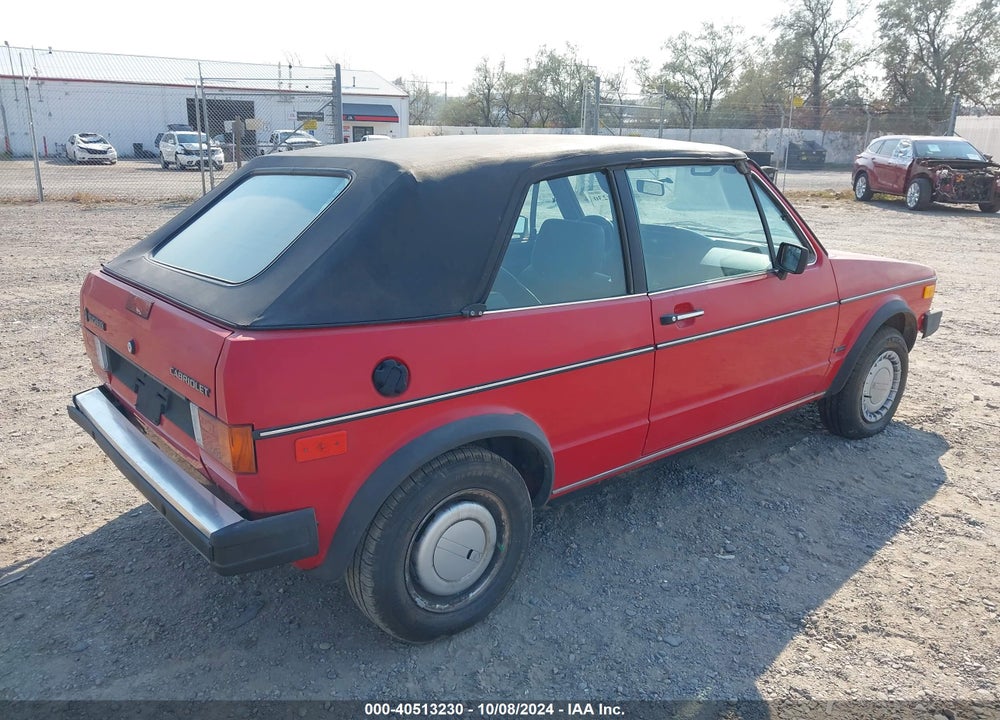 1987 VOLKSWAGEN CABRIOLET VIN: WVWCA0157HK009797