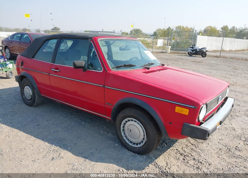 1987 VOLKSWAGEN CABRIOLET VIN: WVWCA0157HK009797