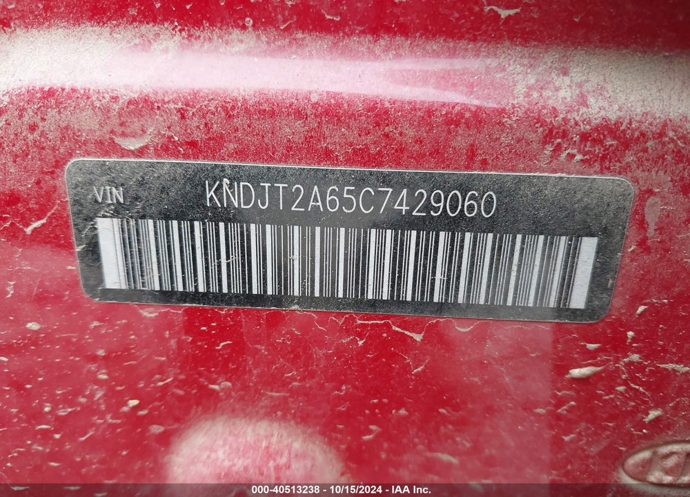 2012 KIA SOUL VIN: KNDJT2A65C7429060