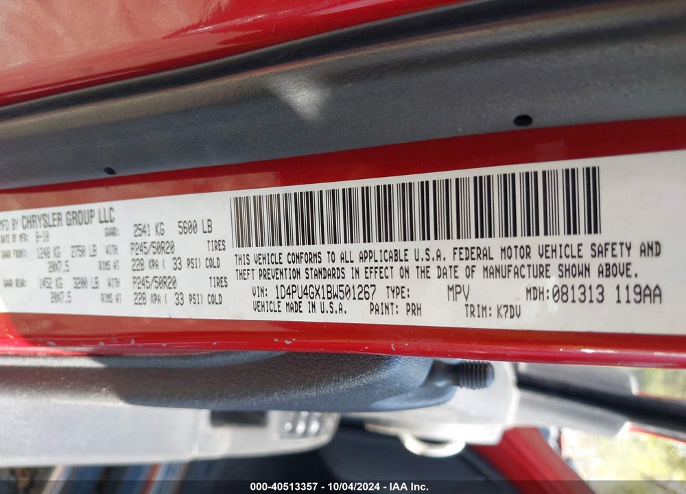 2011 DODGE NITRO HEAT VIN: 1D4PU4GX1BW501267