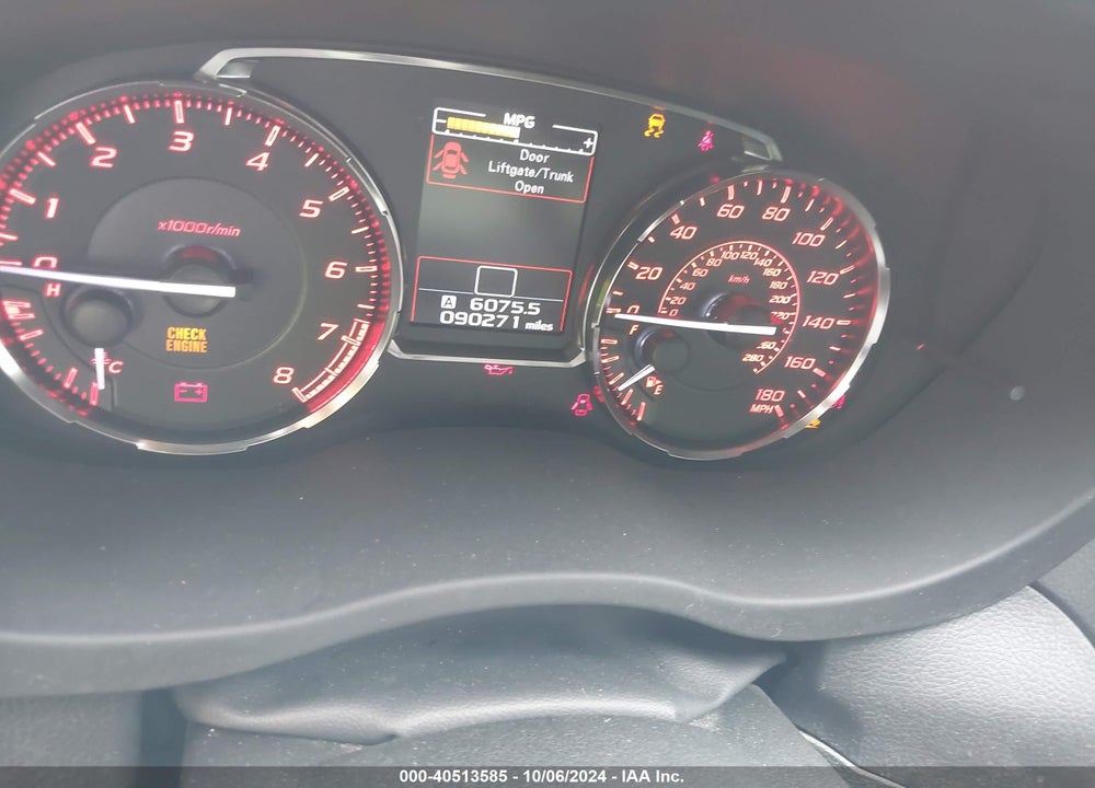 2016 SUBARU WRX PREMIUM VIN: JF1VA1E66G9803901