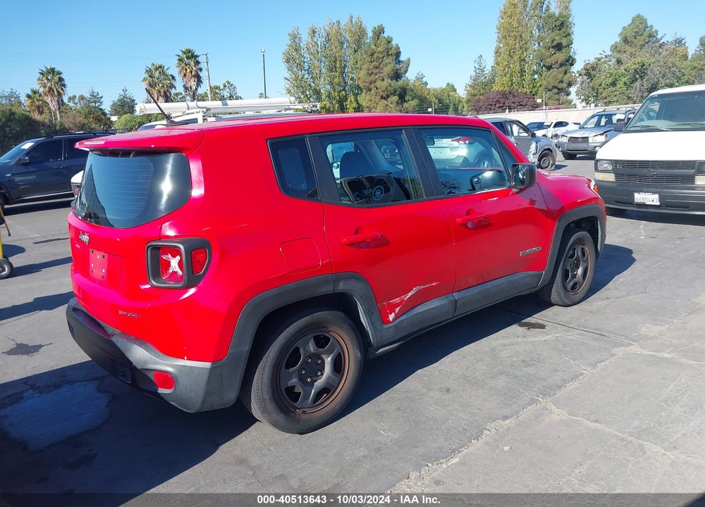 2016 JEEP RENEGADE SPORT VIN: ZACCJAAT4GPC74623