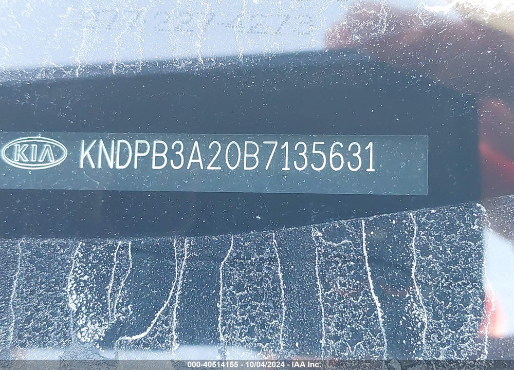 2011 KIA SPORTAGE LX VIN: KNDPB3A20B7135631