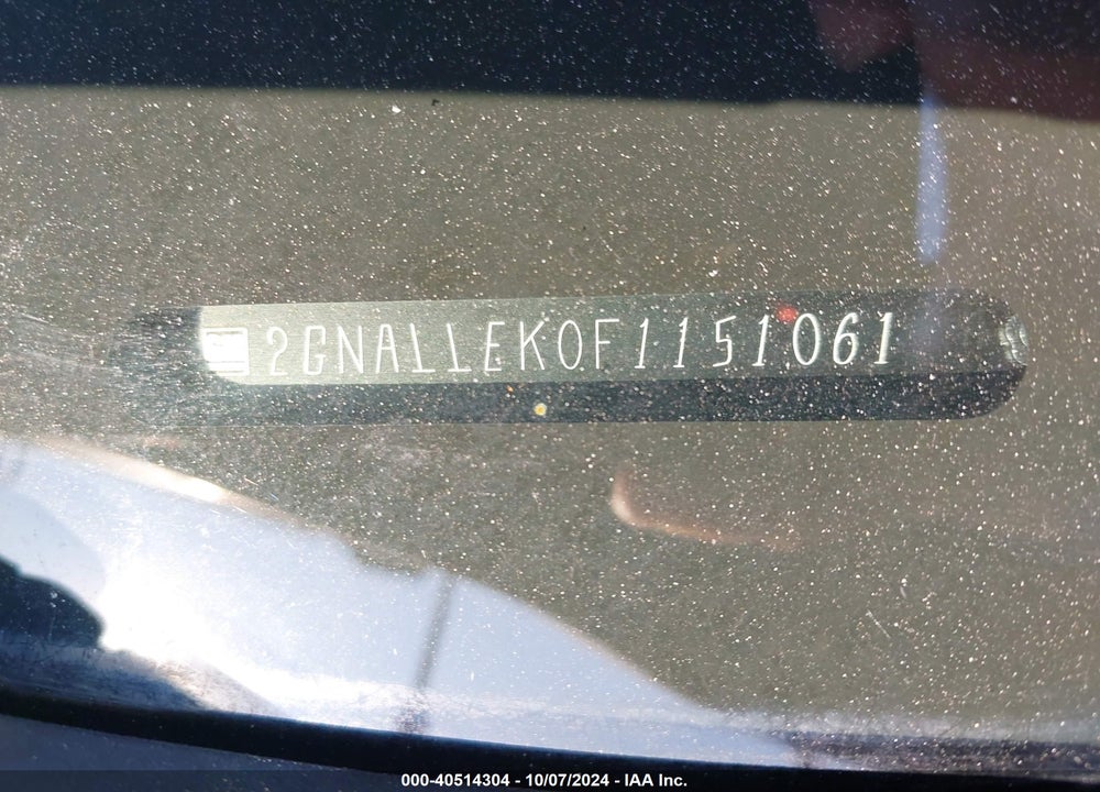 2015 CHEVROLET EQUINOX L VIN: 2GNALLEK0F1151061
