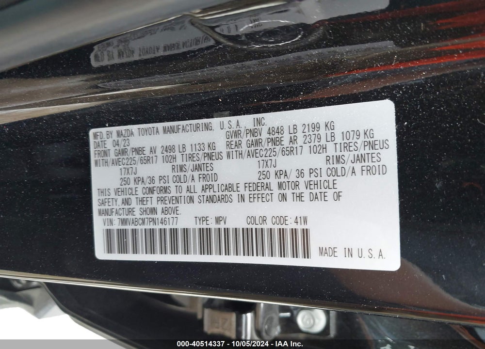 2023 MAZDA CX-50 2.5 S PREFERRED PLUS VIN: 7MMVABCM7PN146177