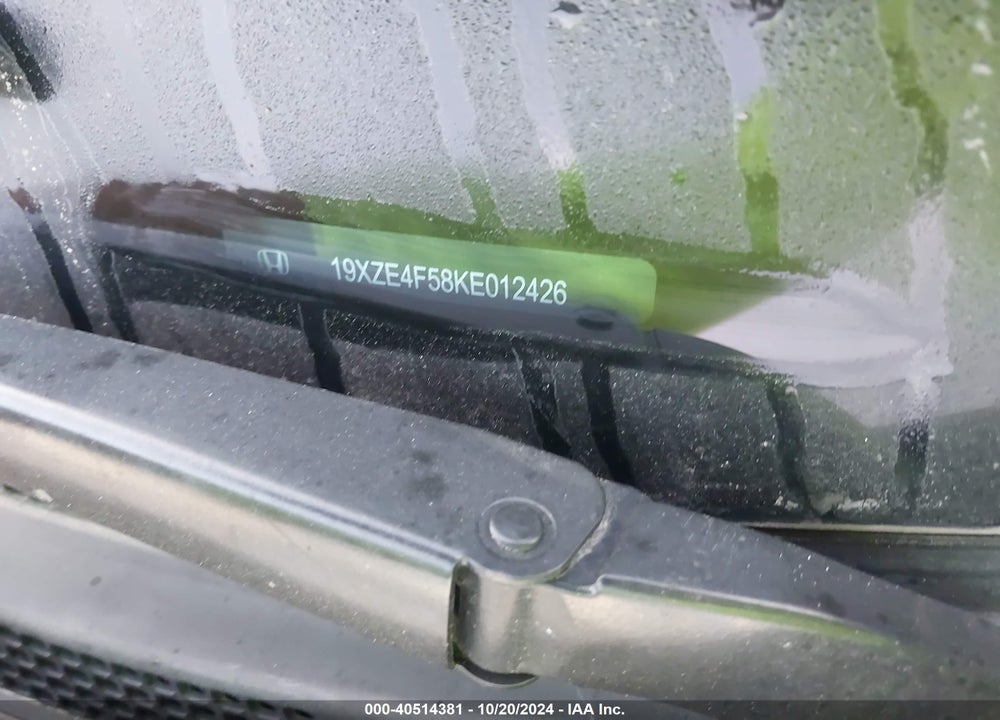 2019 HONDA INSIGHT EX VIN: 19XZE4F58KE012426