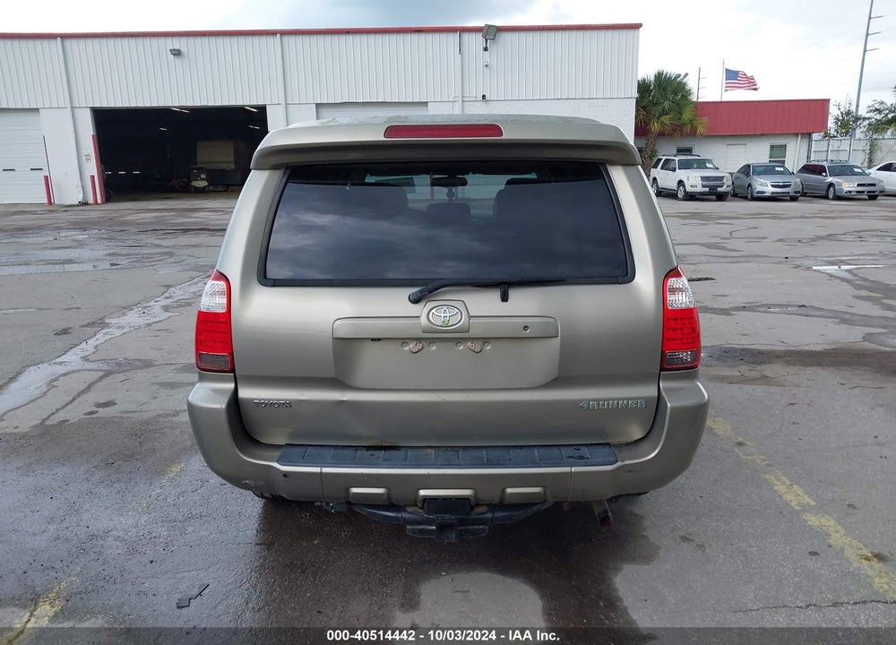 2006 TOYOTA 4RUNNER LIMITED V8 VIN: JTEBT17R760059755