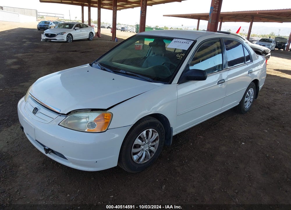2001 HONDA CIVIC LX VIN: 2HGES15541H581625